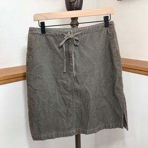 Eddie Bauer Green Corduroy Skirt